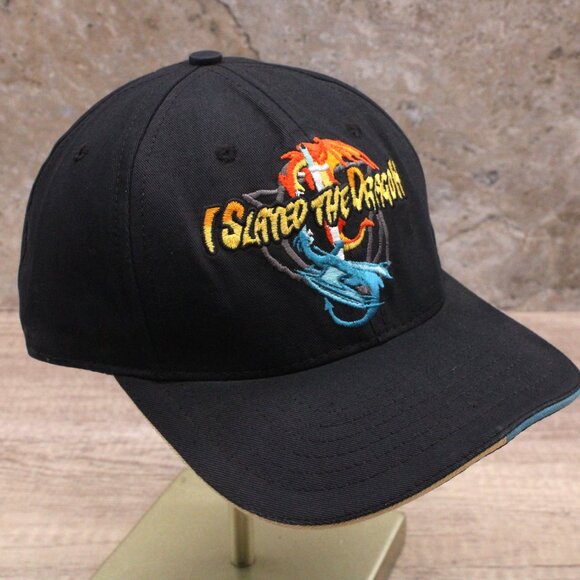 Vintage Universal Studios Cap Hat Mens OS Deadstock I Slayed The Dragon 90s NWT - Picture 2 of 9